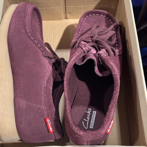 Clarks Shoes - Clarks Maroon Suede Casual Shoes